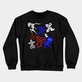 Kingdom Hearts crayon style drawing Crewneck Sweatshirt